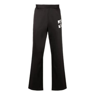 Pantalones deportivos/pantalones/joggers informales Off-White para hombre FW22 con estampado de flechas, color negro