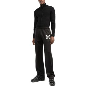 Pantalones deportivos/pantalones/joggers informales Off-White para hombre FW22 con estampado de flechas, color negro