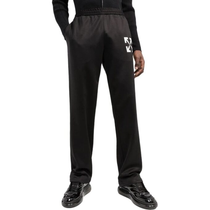 Pantalones deportivos/pantalones/joggers informales Off-White para hombre FW22 con estampado de flechas, color negro