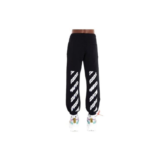 Pantalones deportivos/pantalones/joggers Off-White para hombre con estampado de logotipo, negro