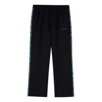 Pantalones deportivos/pantalones/joggers Off-White para hombre con tiras con logotipo brillante, versión negra