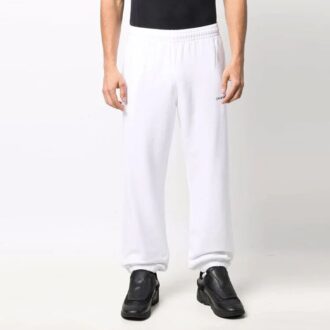 Pantalones deportivos/pantalones/joggers Off-White para hombre FW21 con cintura elástica, color blanco