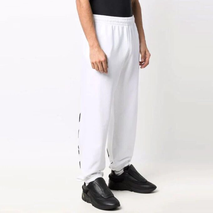 Pantalones deportivos/pantalones/joggers Off-White para hombre FW21 con cintura elástica, color blanco