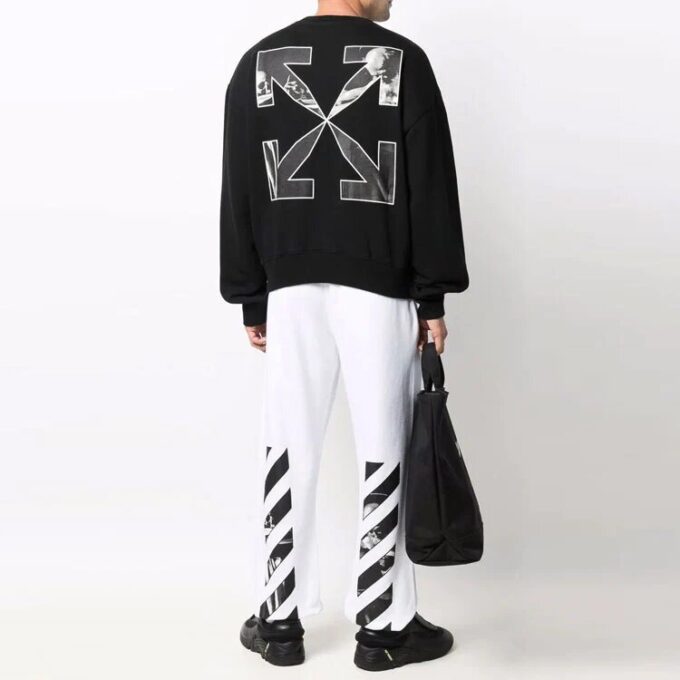 Pantalones deportivos/pantalones/joggers Off-White para hombre FW21 con cintura elástica, color blanco