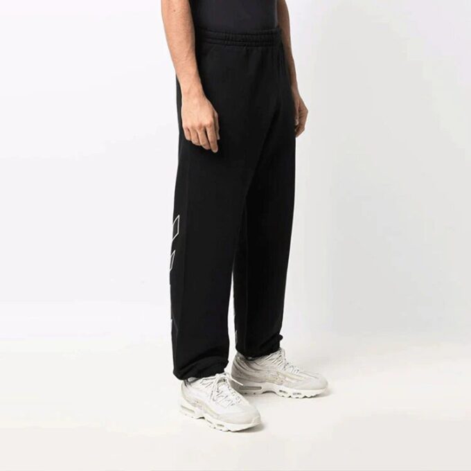 Pantalones deportivos/pantalones/joggers Off-White para hombre FW21 con estampado de Caravaggio, color negro