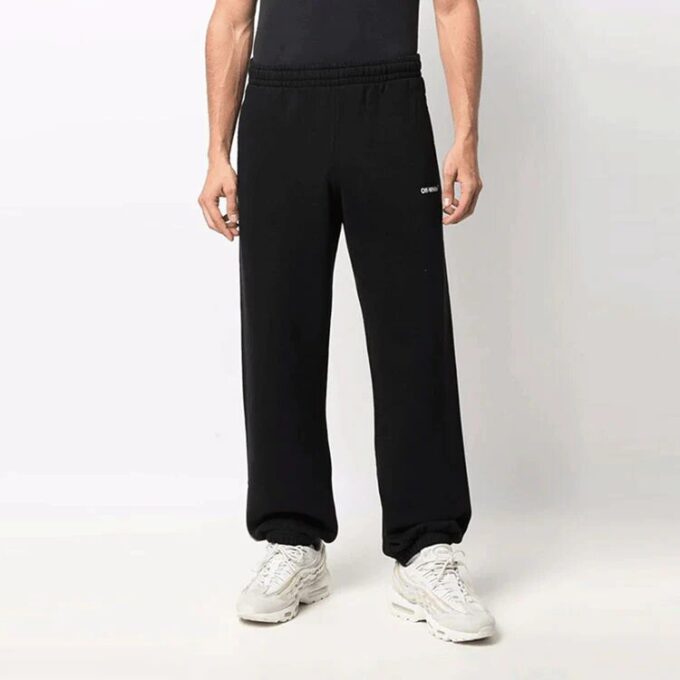Pantalones deportivos/pantalones/joggers Off-White para hombre FW21 con estampado de Caravaggio, color negro