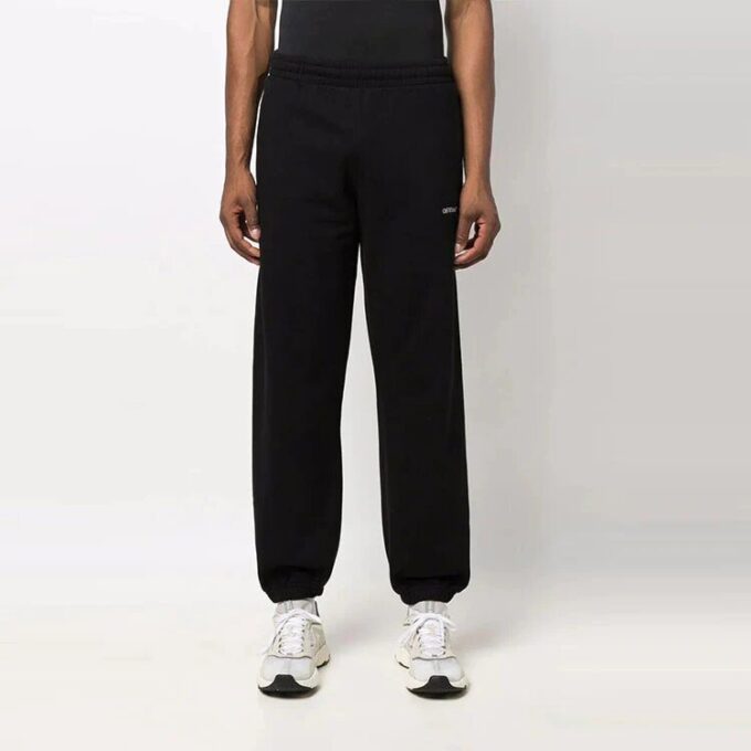 Pantalones deportivos/pantalones/joggers Off-White para hombre FW21 con estampado de flechas, color negro