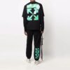 Pantalones deportivos/pantalones/joggers Off-White para hombre FW21 con estampado de flechas, color negro