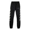 Pantalones deportivos/pantalones/joggers Off-White para hombre FW21 con logo y rayas diagonales, color negro