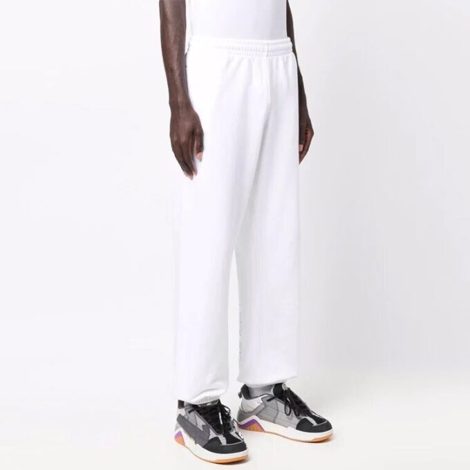 Pantalones deportivos/pantalones/joggers Off-White para hombre FW21 con logotipo, blancos