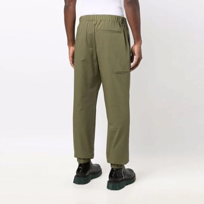 Pantalones deportivos/pantalones/joggers Off-White para hombre FW21 de color liso, corte holgado, verde