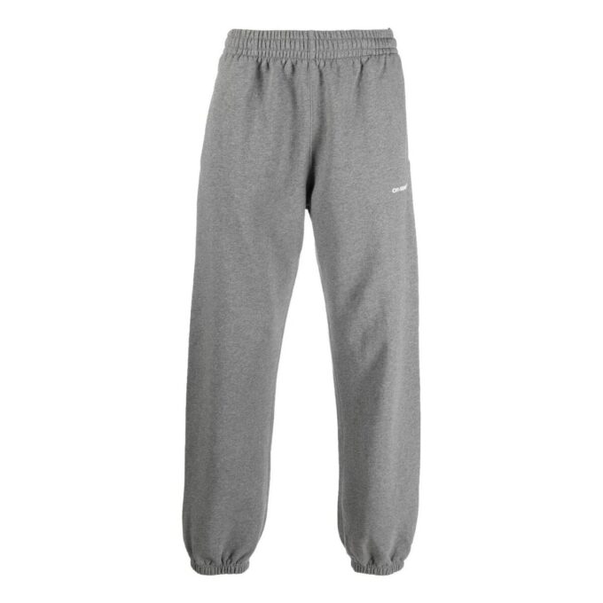 Pantalones deportivos/pantalones/joggers Off-White para hombre FW22 Wave Diag Logo Stripe Bundle Feet, color gris