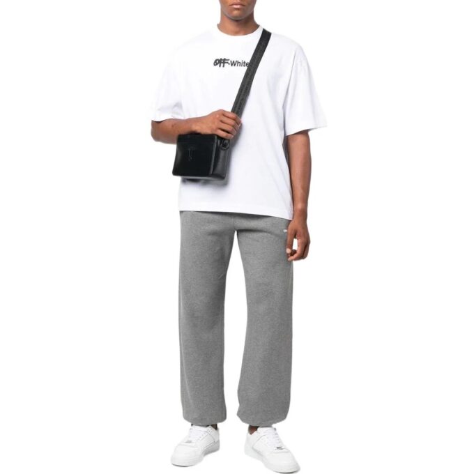 Pantalones deportivos/pantalones/joggers Off-White para hombre FW22 Wave Diag Logo Stripe Bundle Feet, color gris