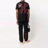 Pantalones deportivos/pantalones/joggers Off-White para hombre Hands Off con flecha roja, corte holgado, color negro