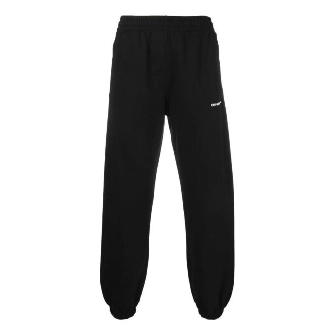 Pantalones deportivos/pantalones/joggers Off-White para hombre, temporada Otoño-Invierno 2022, color liso, versión negra