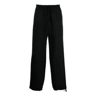 Pantalones deportivos/pantalones/joggers Off-White para hombre, temporada otoño-invierno 2022, de color liso con logotipo bordado, corte recto y holgado, color negro