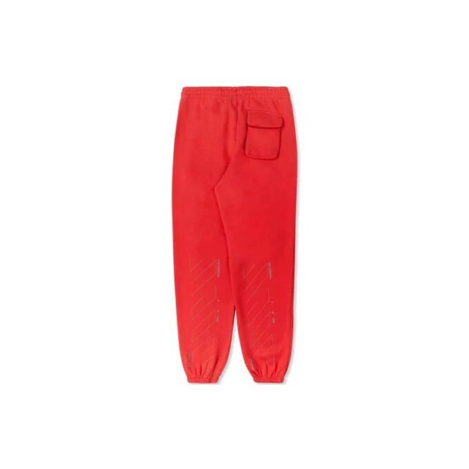Pantalones deportivos/pantalones/joggers rojos con logo estampado Off-White para hombre