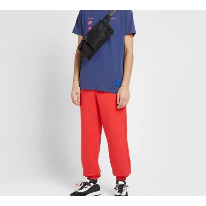 Pantalones deportivos/pantalones/joggers rojos con logo estampado Off-White para hombre