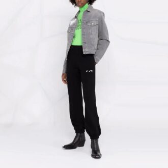 Pantalones deportivos/pantalones/pantalones de chándal Off-White para hombre SS21 con logotipo, negros