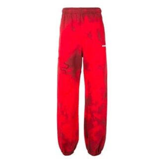 Pantalones deportivos/pantalones/pantalones de chándal para hombre Off-White en rojo tie-dye