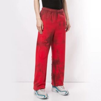 Pantalones deportivos/pantalones/pantalones de chándal para hombre Off-White en rojo tie-dye