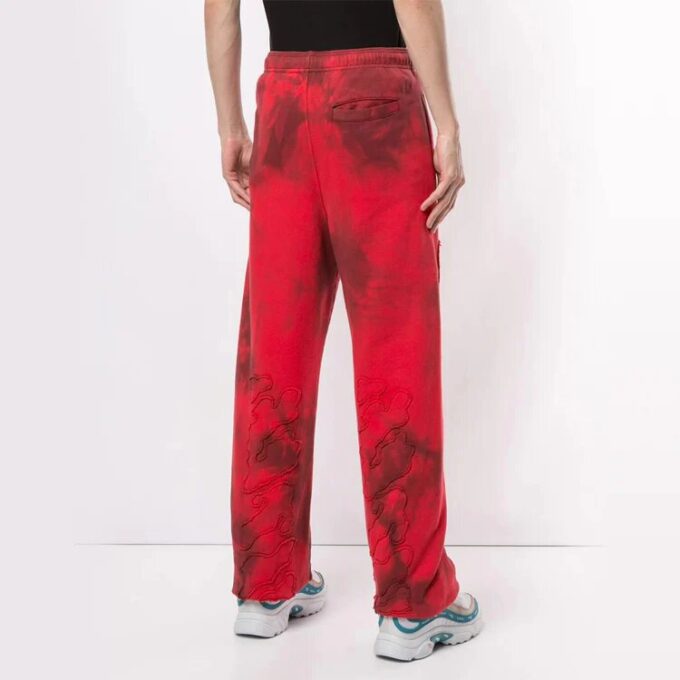 Pantalones deportivos/pantalones/pantalones de chándal para hombre Off-White en rojo tie-dye