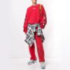 Pantalones deportivos/pantalones/pantalones de chándal para hombre Off-White en rojo tie-dye