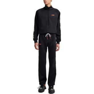 Pantalones deportivos rectos con cordones y logotipo lateral Off-White para hombre, temporada primavera-verano 2022, versión básica, negro Pantalones deportivos rectos con cordones y logotipo lateral Off-White para hombre, temporada primavera-verano 2022, versión básica, negro