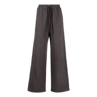 Pantalones deportivos rectos holgados de Off-White para hombre, de color liso con estampado de rayas, en gris