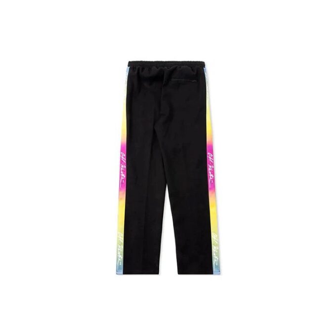 Pantalones deportivos retro con logo de goma, negros