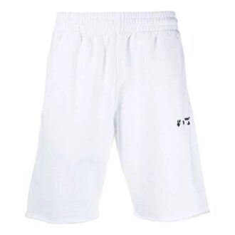 Pantalones FW21 con estampado de logotipo, cintura elástica, versión Pantalones Cortos deportivos, blanco