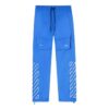 Pantalones informales con cordones y estampado Off-White para hombre, temporada primavera-verano 2022, azul
