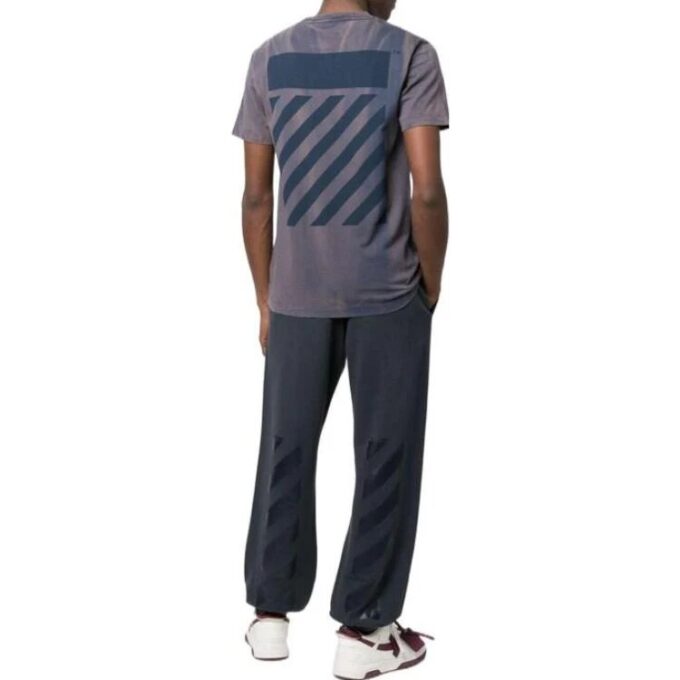 Pantalones informales de algodón a juego Off-White para hombre, colección primavera-verano 2022, color azul otoño