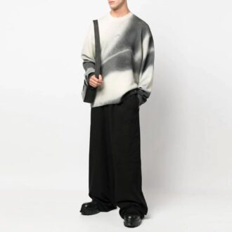 Pantalones informales de corte holgado con logotipo bordado Off-White para hombre, temporada FW22, color liso, negros