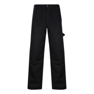 Pantalones informales de corte recto con bolsillos cargo para hombre Off-White, temporada primavera-verano 2022, color liso, negros
