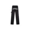 Pantalones informales de corte recto con bolsillos cargo para hombre Off-White, temporada primavera-verano 2022, color liso, negros