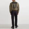 Pantalones informales de corte recto de color liso para hombre Off-White SS22, negros