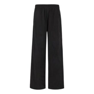 Pantalones informales de hombre Off-White FW22 de corte recto, color liso, cintura elástica y corte holgado, color negro