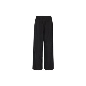 Pantalones informales de hombre Off-White FW22 de corte recto, color liso, cintura elástica y corte holgado, color negro