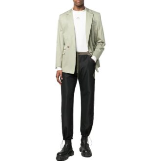 Pantalones informales de la colección primavera-verano 2022 «Negro-marrón»