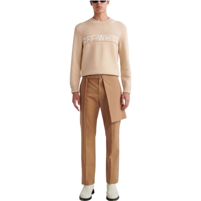 Pantalones informales de traje Off-White para hombre FW22, color marrón