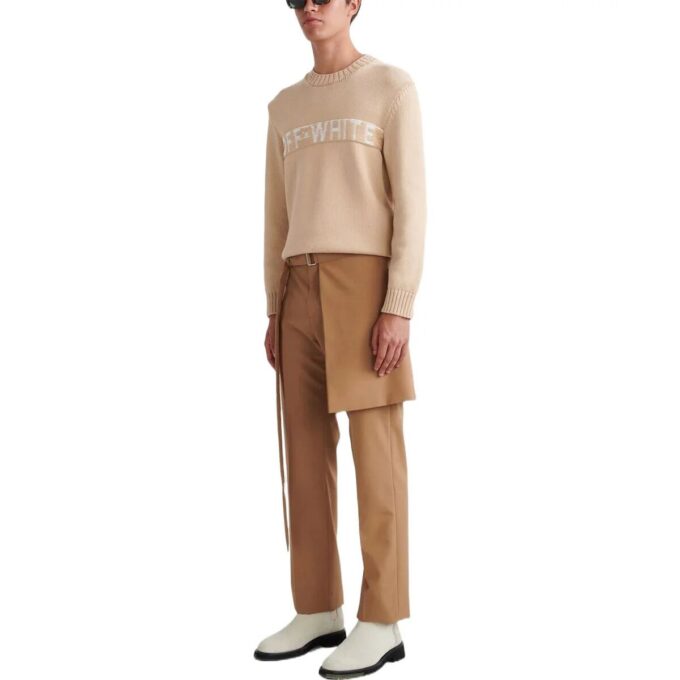 Pantalones informales de traje Off-White para hombre FW22, color marrón