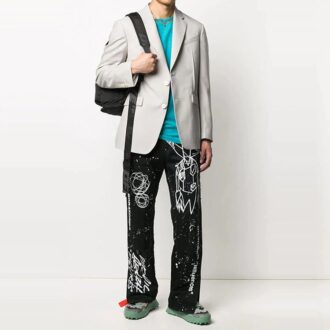 Pantalones informales Futura Crossover Printing, negros