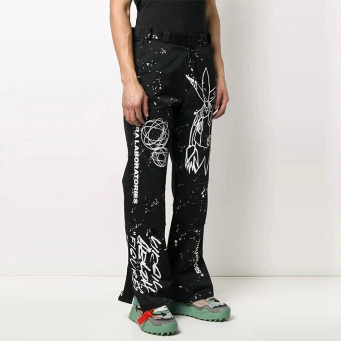 Pantalones informales Futura Crossover Printing, negros