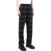 Pantalones informales rectos a cuadros Off-White para hombre, temporada primavera-verano 2022, color negro