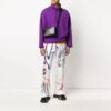 Pantalones informales rectos de cintura alta con estampado de grafitis Off-White para hombre, colección FW22, versión en blanco