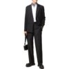 Pantalones informales rectos de color liso Off-White para hombre, temporada primavera-verano 2022, color negro