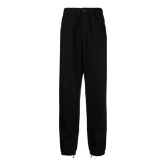 Pantalones informales rectos de hombre Off-White para la temporada de primavera-verano 2022, de color liso y cintura elástica, versión en negro