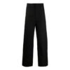 Pantalones informales rectos de Off-White para hombre, colección Otoño-Invierno 2022, con estampado de rayas en color liso, corte holgado, color negro
