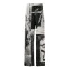 Pantalones informales rectos de talle alto con estampado de tinta Off-White para hombre, temporada primavera-verano 2022, corte holgado